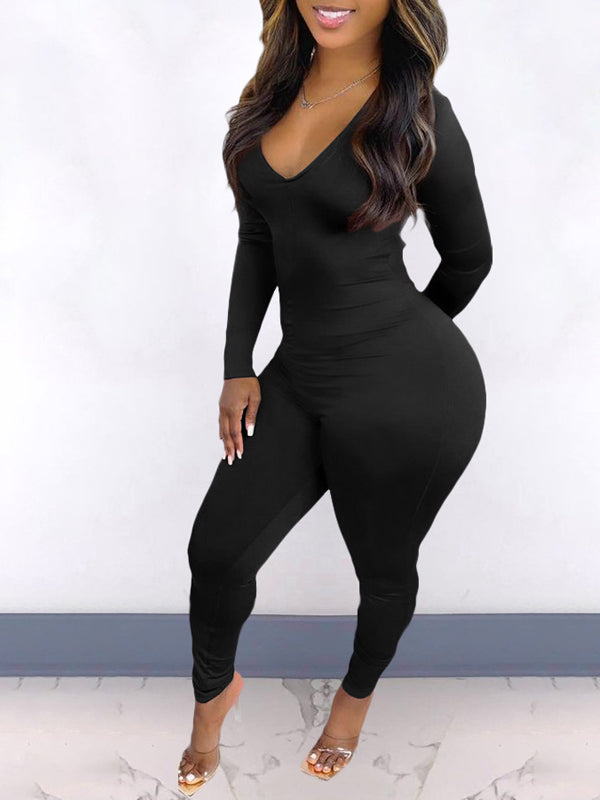 Morchique V-Neck Drawstring Jumpsuit