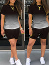 Ombre Tee & Biker Shorts Set