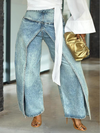 Overlay Wide-Leg Jeans