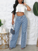 Side Stripe Printed Jeans