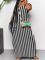 Stripe V-Neck Dress