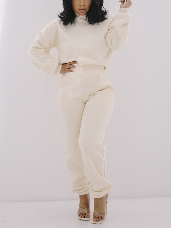 Morchique Solid Hoodie & Pants Set