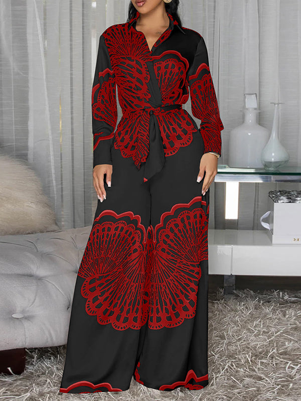Printed Tied Jumpsuit
