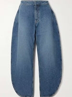 Barrel Shape Slit Jeans