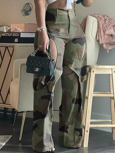 Morchique Camo Cutout Pants