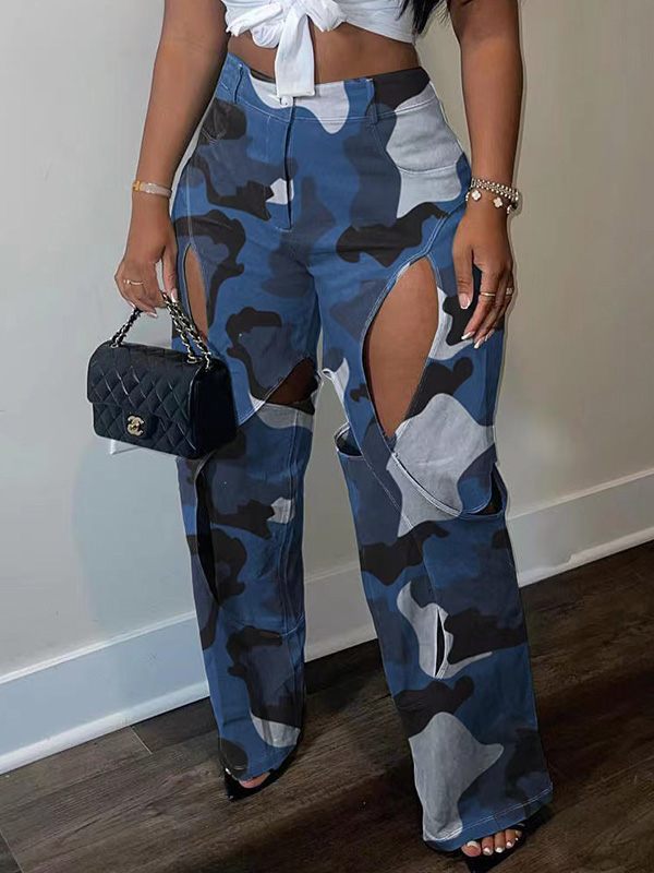 Morchique Camo Cutout Pants