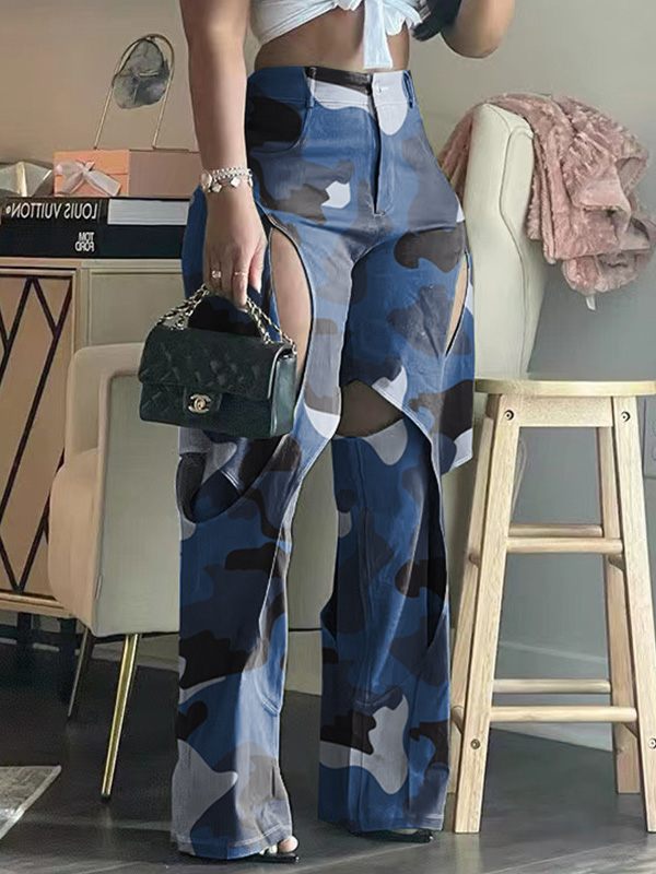 Morchique Camo Cutout Pants