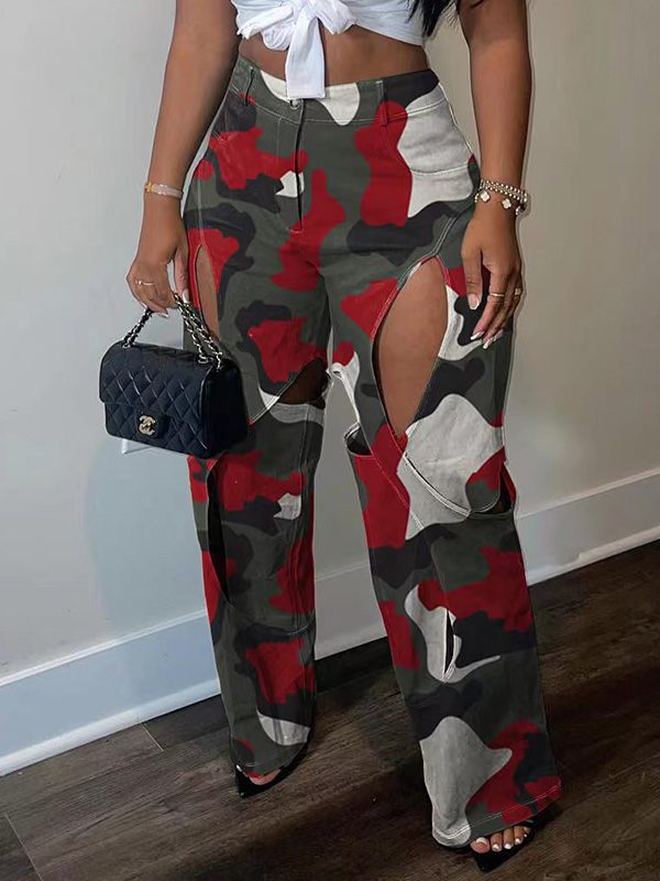 Morchique Camo Cutout Pants