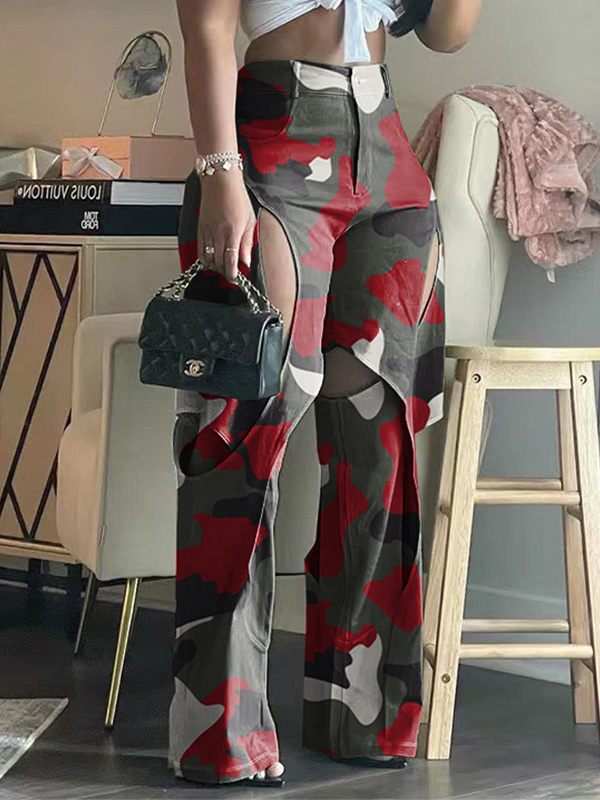 Morchique Camo Cutout Pants