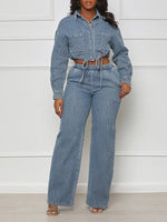 Denim Shirt & Pants Set--Clearance