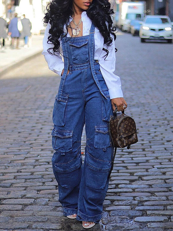 Morchique Cargo Denim Overalls