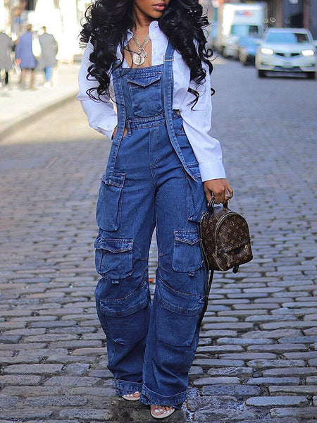 Morchique Cargo Denim Overalls