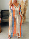 Fringe Mesh Cover Dress