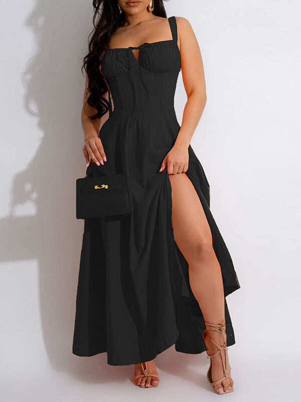 Motionkiller Solid Tied Cami Dress