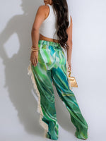 Fringe Combo Printed Pants