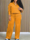 Zip-Front Sweatshirt & Pants Set