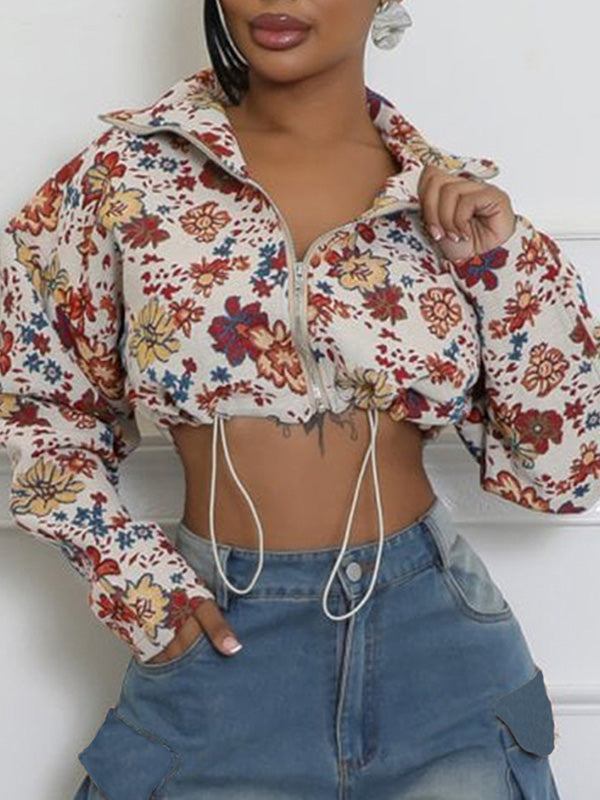 Printed Zip-Front Jacket