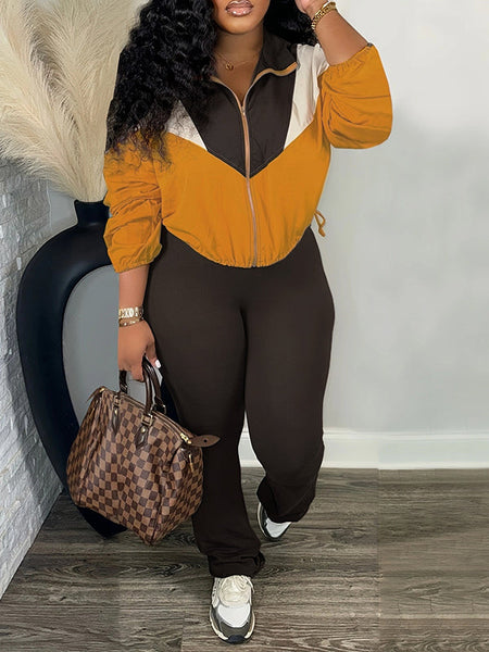 Morchique Colorblock Zip Top & Pants Set