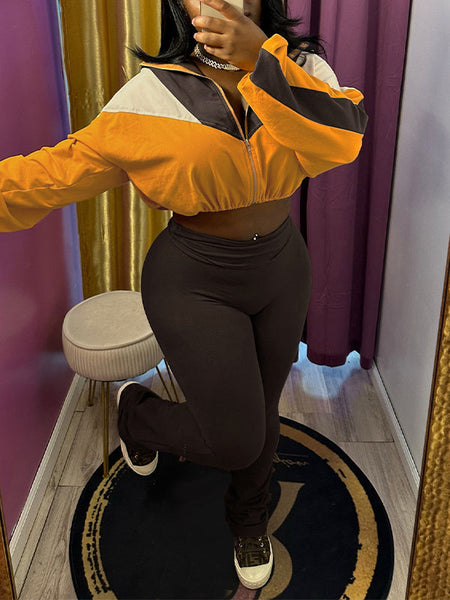 Morchique Colorblock Zip Top & Pants Set