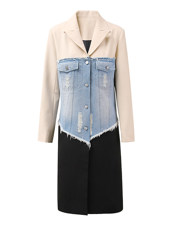 Denim Combo Trench