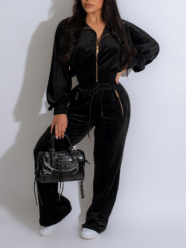 Morchique Velvet Jacket & Pants Set