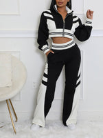 Two-Tone Jacket & Pants Set