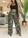 Camo Cargo Straight Pants