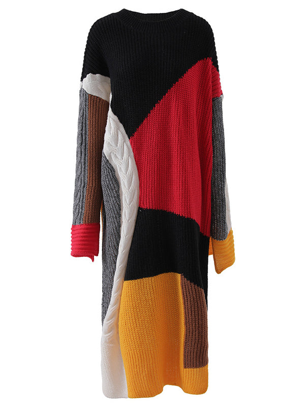 Colorblock Knit Dress