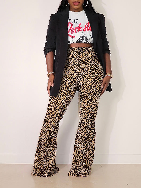 Morchique Leopard Flared Pants