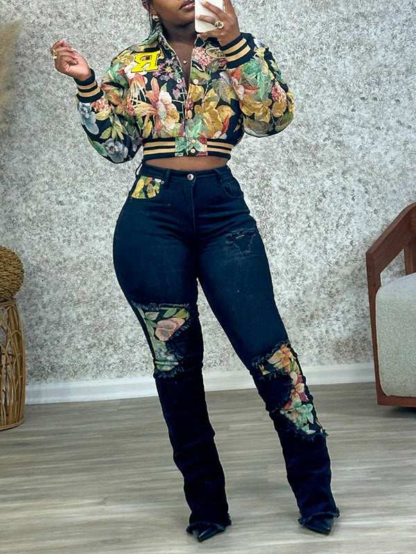 Morchique Printed Bomber Jacket