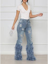 Feather Combo Ripped Jeans