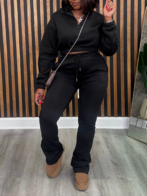 Morchique Zip-Front Sweatshirt & Pants Set