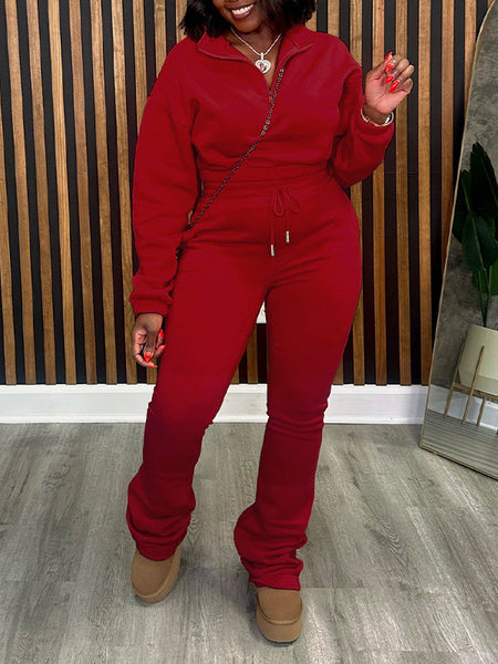 Morchique Zip-Front Sweatshirt & Pants Set