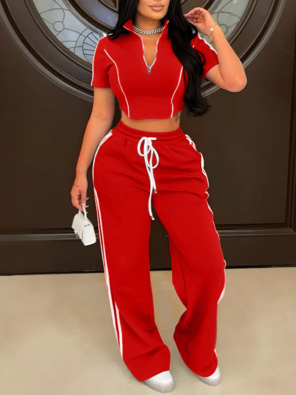 Morchique Stripe Zip Top & Pants Set