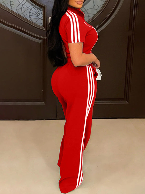 Morchique Stripe Zip Top & Pants Set