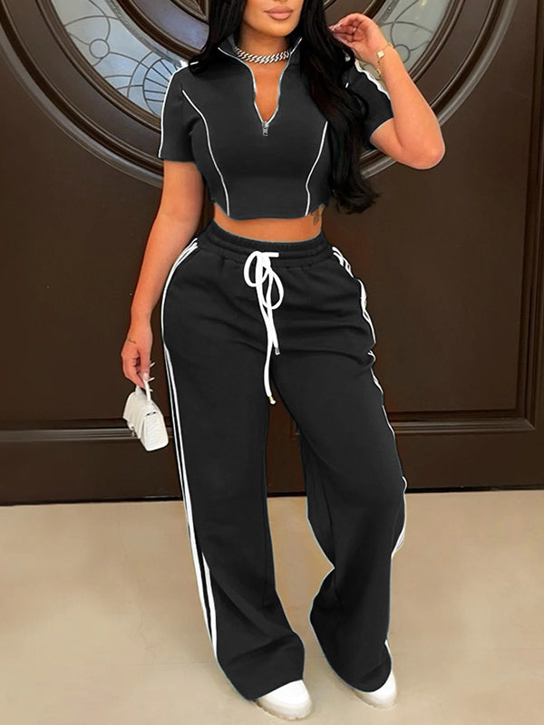 Morchique Stripe Zip Top & Pants Set