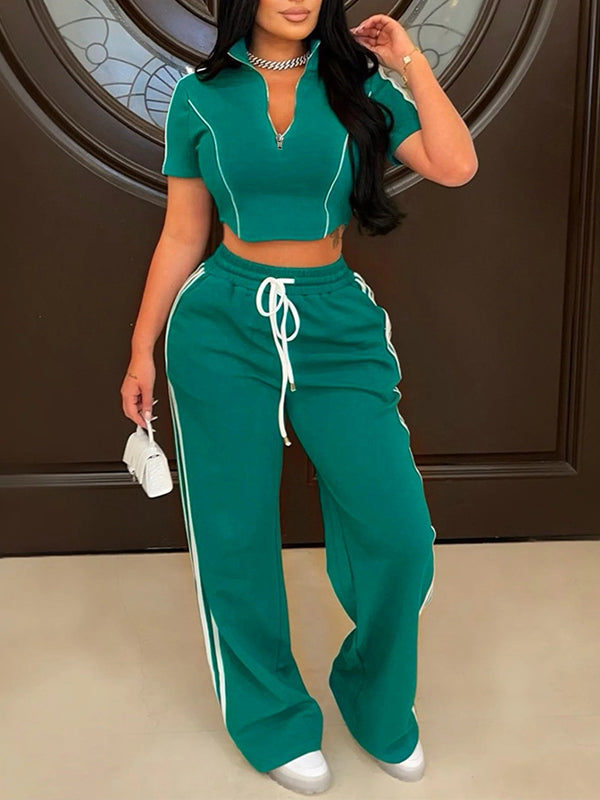 Morchique Stripe Zip Top & Pants Set