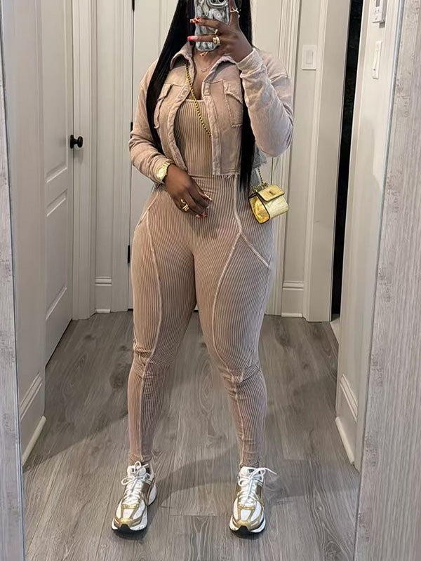 Morchique Printed Jacket & Jumpsuit Set