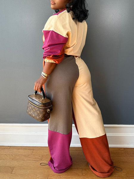 Morchique Colorblock Zip Top & Pants Set