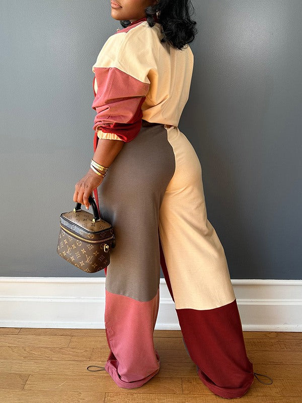 Morchique Colorblock Zip Top & Pants Set