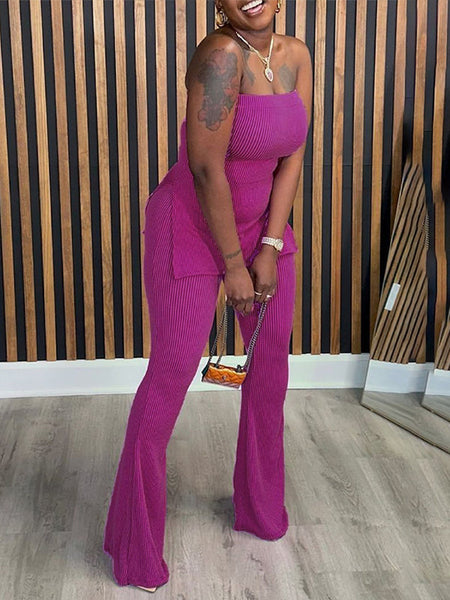 Morchique Side-Slit Tube Top & Pants Set