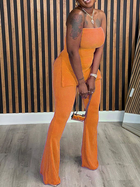 Morchique Side-Slit Tube Top & Pants Set