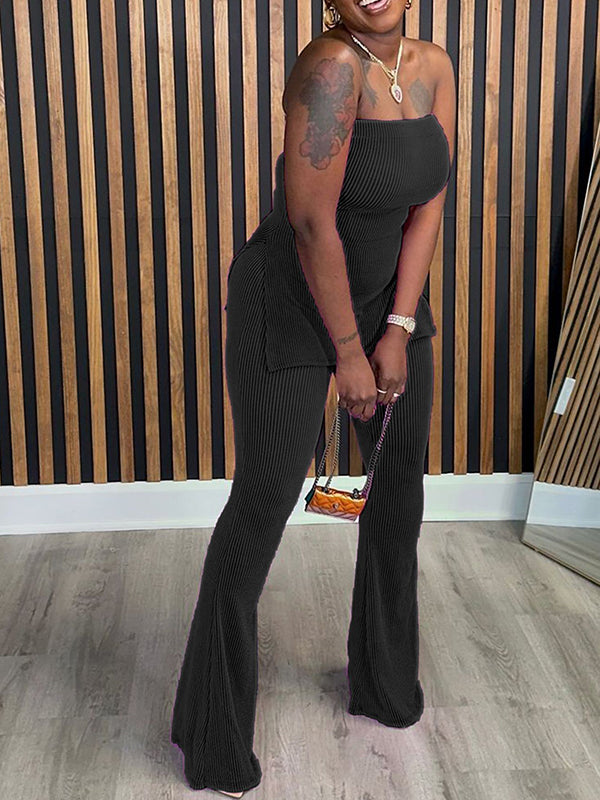 Morchique Side-Slit Tube Top & Pants Set
