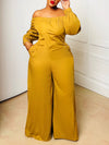 Off-Shoulder Wide Leg Jumpsuit