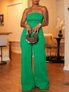 Strapless Wide Leg Jumpsuit