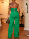 Strapless Wide Leg Jumpsuit