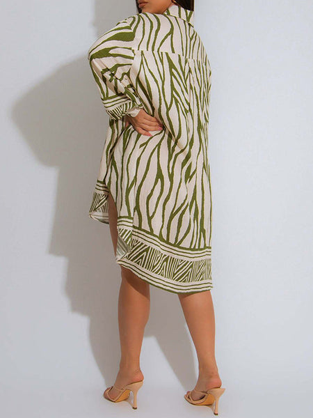 Printed Shirt Dress
