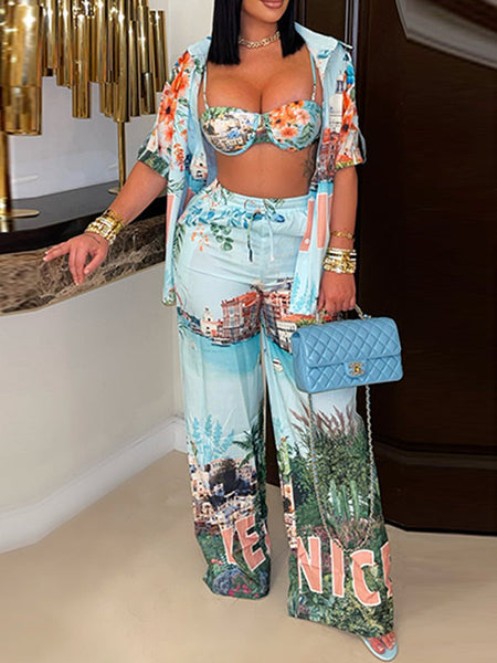 Morchique Printed Four-Piece Set