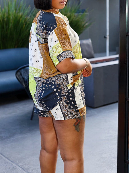 Morchique  Printed Shirt & Shorts Set