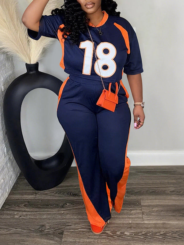 Two-Tone Tee & Pants Set